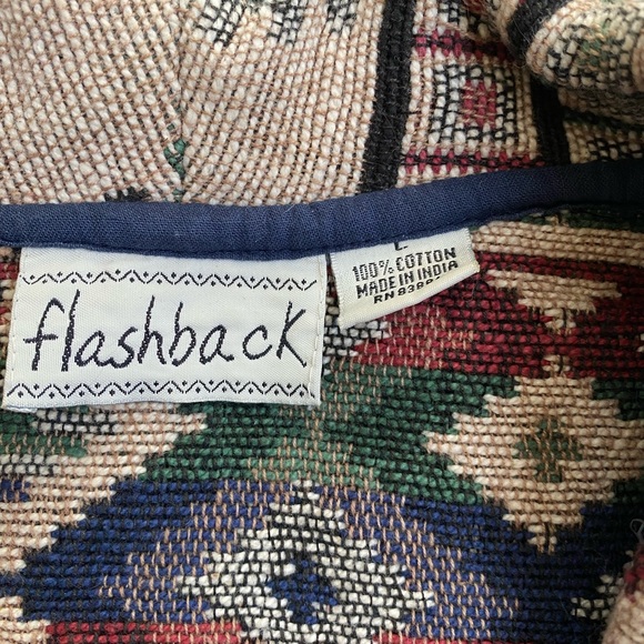 Vintage flashback bohemian cotton jacket ✨ Terry cloth cropped. vintage size l - Picture 4 of 7